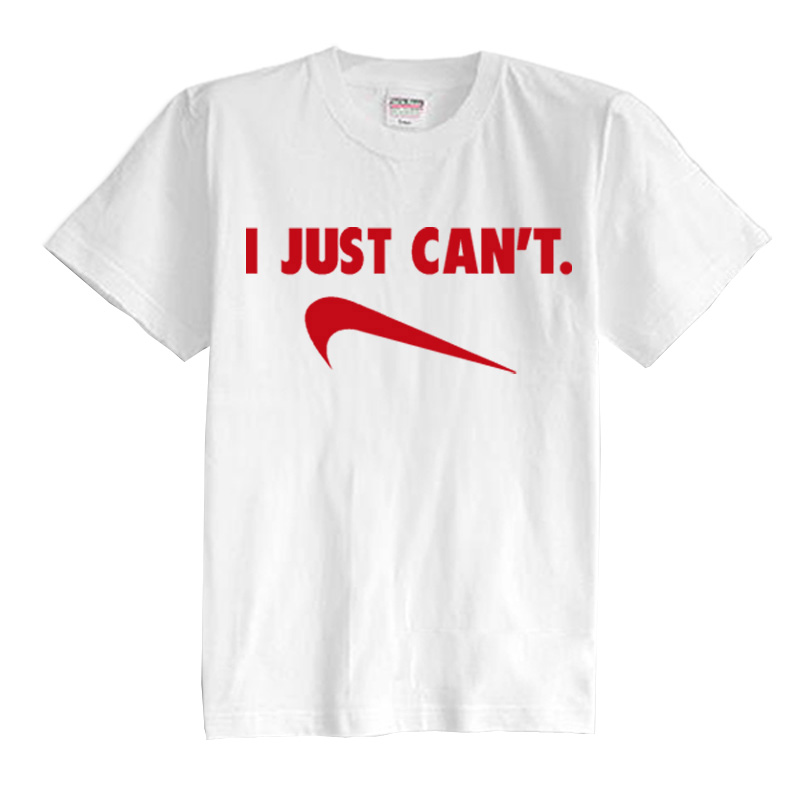 新款抖音Ijustcant短袖T恤