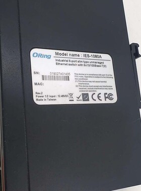 议价ORing 威力 IES-1080A/ 8口工业交换机。二