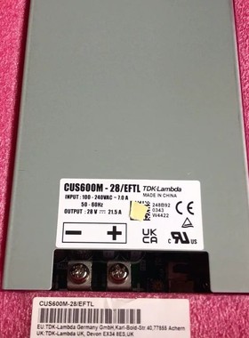 议价TDK兰达电源CUS600M-28/EFTL