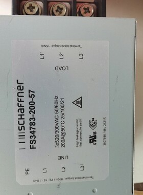 议价夏弗纳SCHAFFNER滤波器FS34783-200-57，