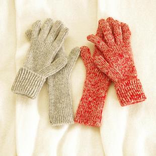 儿童手套针织羊绒线男女同款冬季保暖加长加厚防寒大童小童6789岁