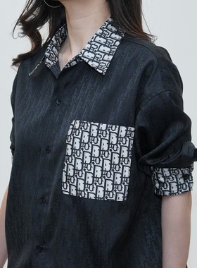 【绘尚D6七七3100】美式四季通用休闲百搭情侣款个性衬衫 S253100