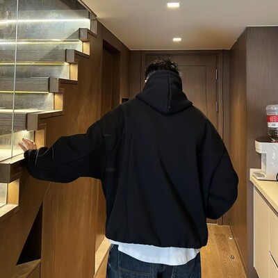 25ss春季时尚简约连帽卫衣外套