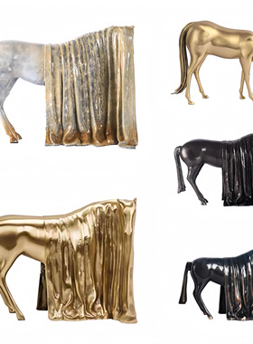 现代样板房马金属新中式