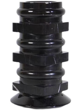 现代轻奢新中式黑色大理石层叠花器客厅餐厅花瓶样板房饰品摆件i.