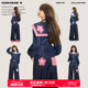 牛仔裤 海军领牛仔外套女春夏穿搭时髦拼格上衣 两件套 薄款 KEIKO