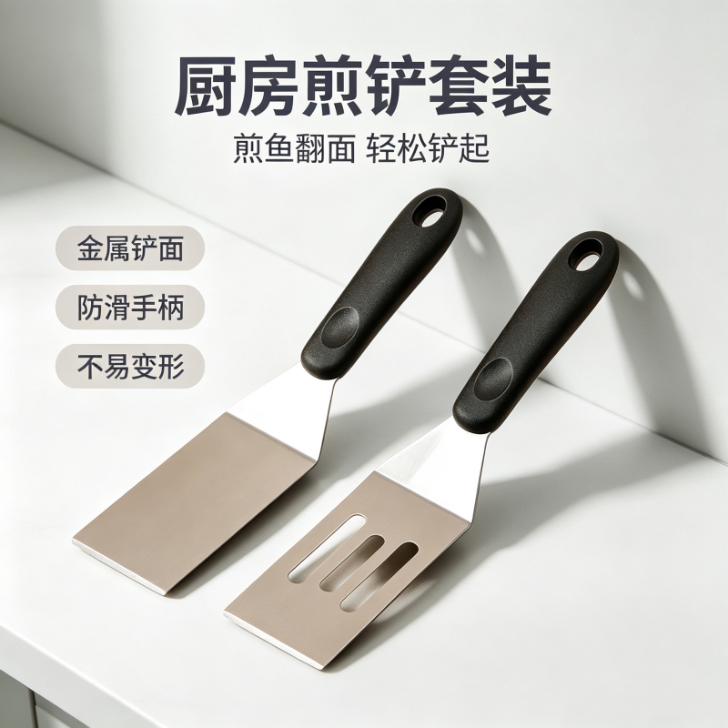 不锈钢铁板烧锅铲煎包煎饼烙饼专用铲子铲刀厨房电饼铛煎铲平铲子