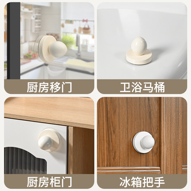 不锈钢吸盘门把手衣柜门窗推拉玻璃移门手柄免打孔冰箱橱柜门挂钩