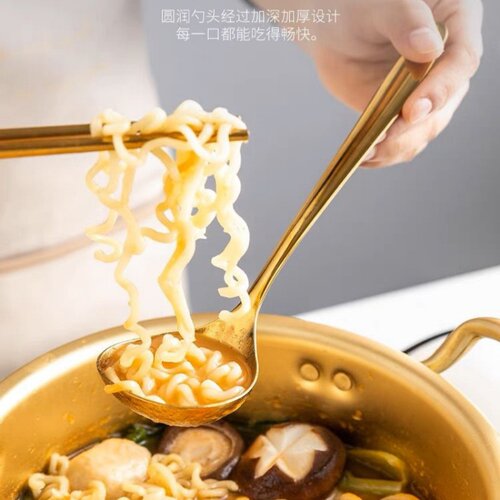 网红勺子家用简约不锈钢创意汤匙北欧大勺调羹西瓜勺喝汤勺甜品勺