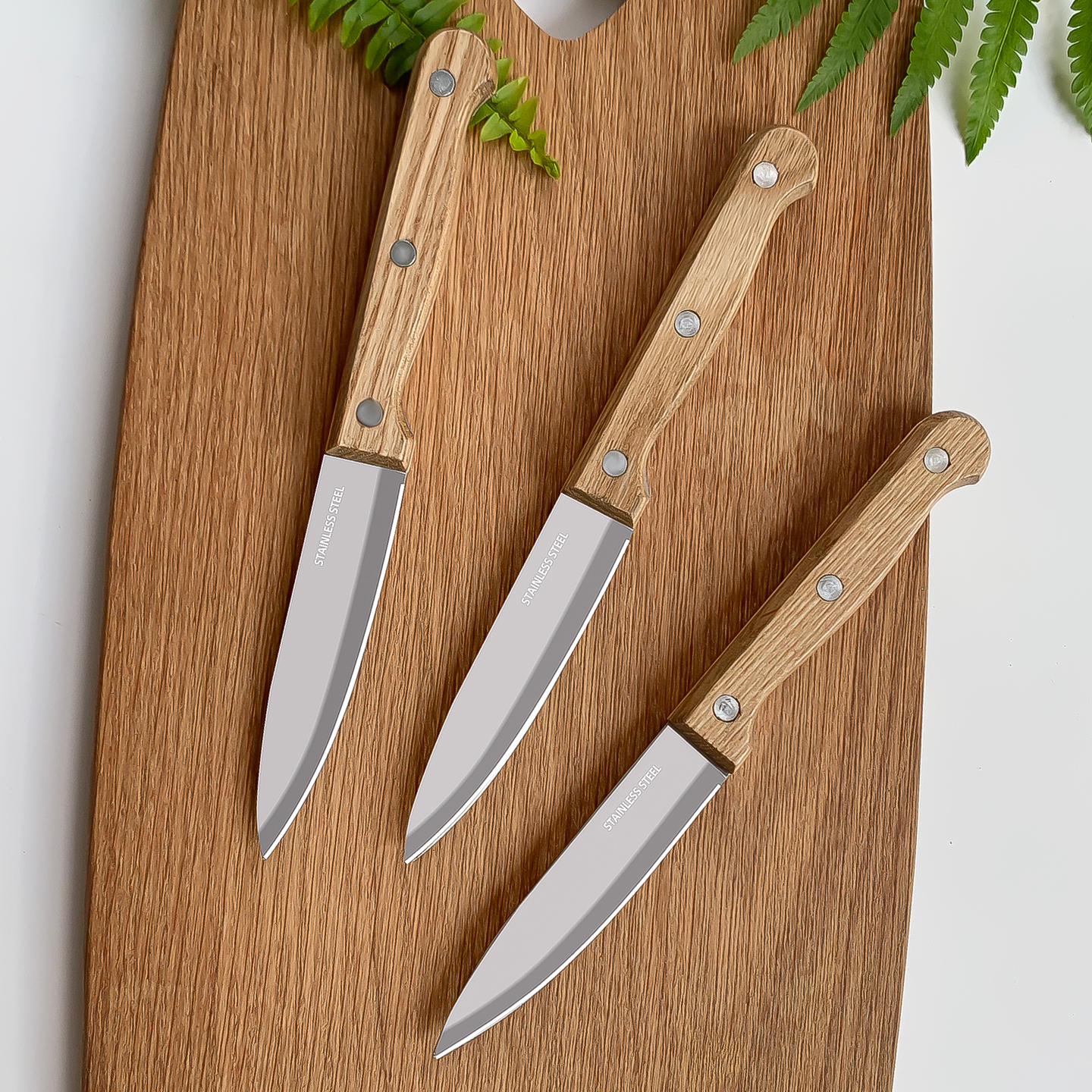 实木柄瓜果刀不锈钢厨房专用