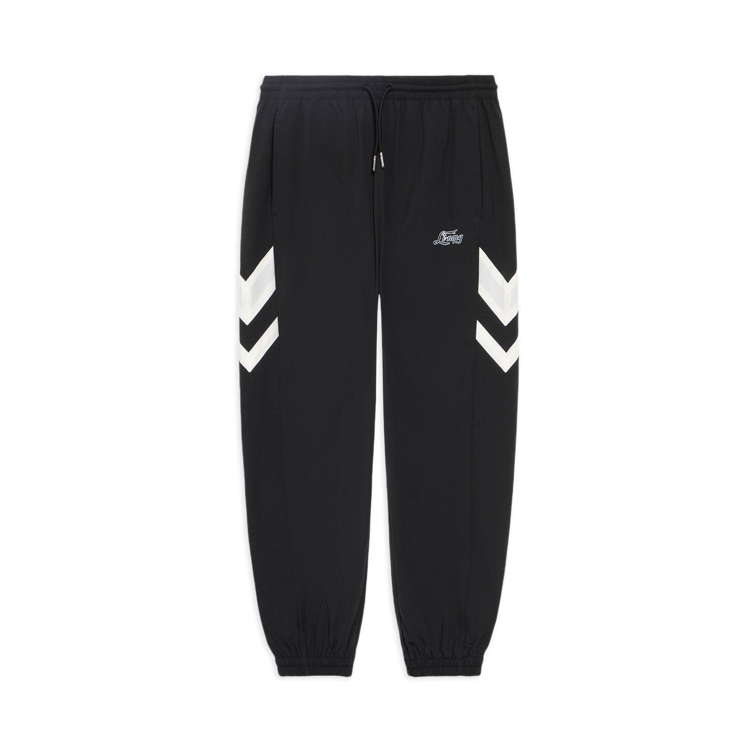 李宁运动长裤女士运动女装宽松夏季休闲束脚梭织运动长裤ayks312