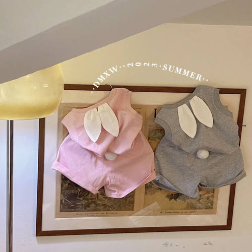 儿童夏季背心短裤套装2025夏装新款中小童无袖上衣幼儿园两件套