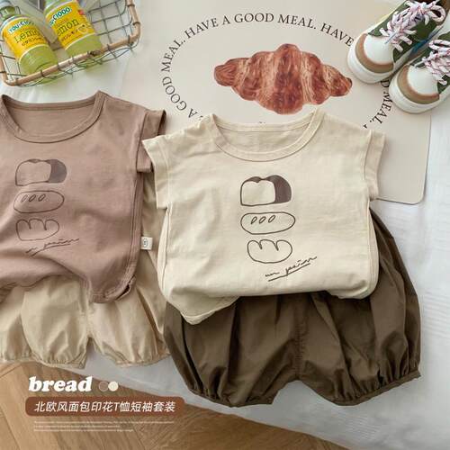 ins风婴童夏季北欧短袖套