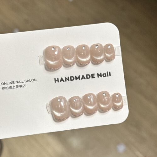【告白法式】猫眼纯手工穿戴甲美甲贴片可拆卸穿戴甲