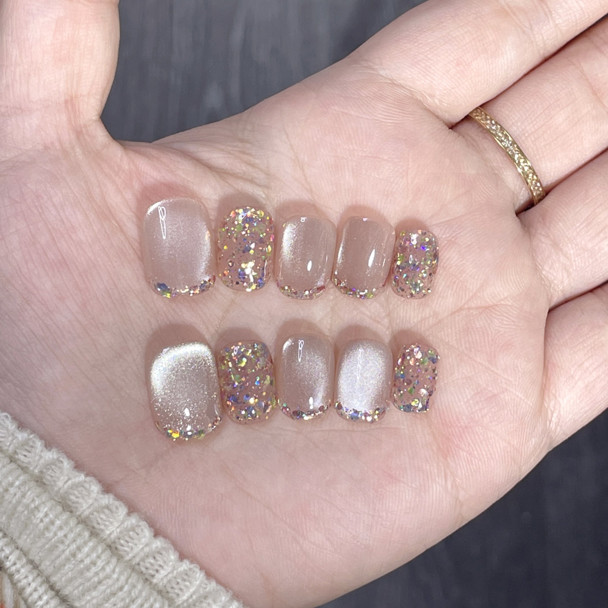 【蜜桃女孩】秋冬新款纯手工穿戴甲裸色高级感短款气质猫眼,彩妆/香水/美妆工具,穿戴甲/甲片,淘宝优惠券,粉丝福利购,淘宝优惠卷