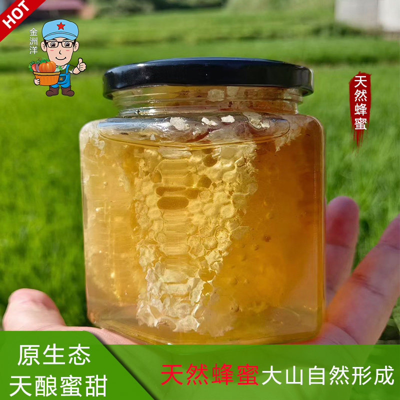 江西大山天然蜂蜜正宗带扇纯正农家自产百花蜜梧桐蜜封口蜜500g