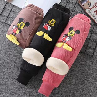 外穿小童婴儿夹棉保暖 子儿童冬季 宝宝棉裤 男童三层加绒加厚女童裤