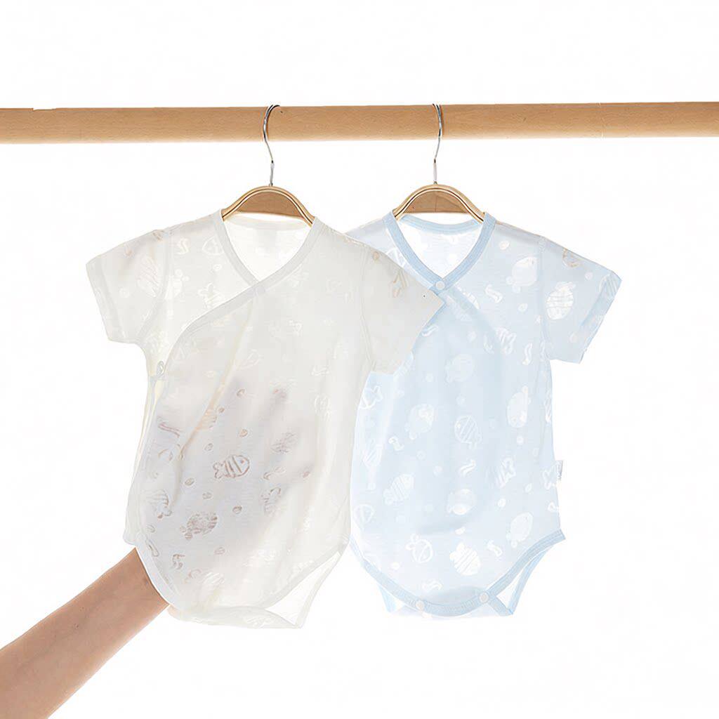棉夏季衣服夏装连体透气宝宝初生