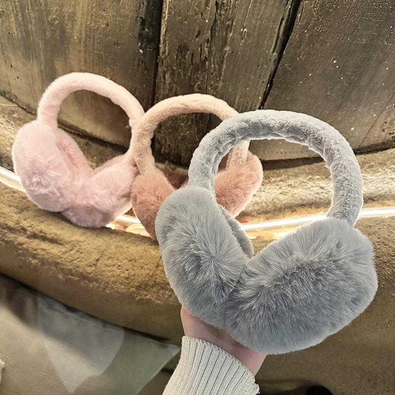 仿兔毛白色韩版软萌可爱大号毛绒耳捂冬季耳罩女保暖防冻耳套耳暖