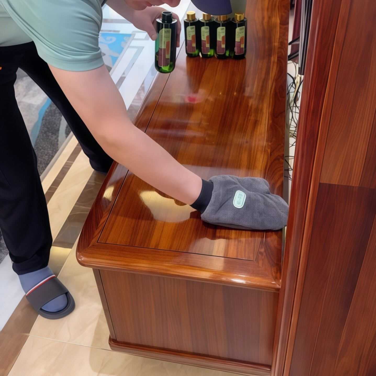 手套家务实木家具清洁抹布保养