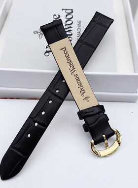 Vivienne Westwood薇薇安西太后真皮表带黑色竹节纹12MM平口通用