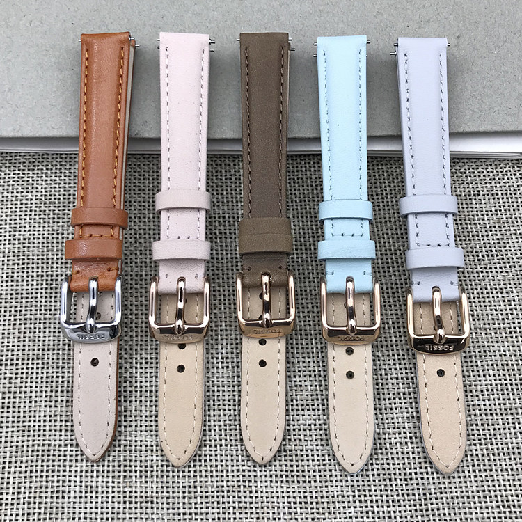 Fossil化石表带牛皮14MM