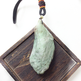 天然玉石南阳独山玉绿白料原石手把件把玩件男士把件毛料玉手握件