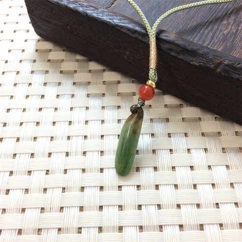南阳独山玉天蓝料福瓜项链坠玉坠