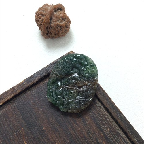 天然玉石独山玉独玉男士金蟾吊坠