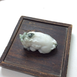 四大名玉南阳独山玉貔貅手把件茶宠手玩件天然独玉招财玉石把玩件