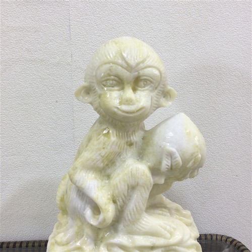 四大名玉蓝田玉猴子摆件玉饰摆件