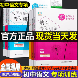 初中语文基础知识专项训练病句修改大全字音字形名著阅读文学文化常识名篇名句句子衔接与排序七八九年级初一二三语文专项训练大全