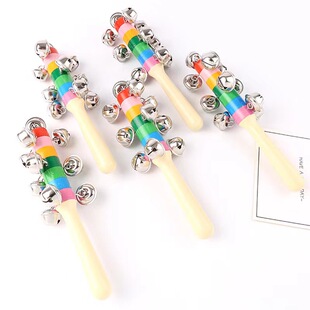 奥尔夫早教打击乐器婴幼儿园早操宝宝玩具儿摇铃0-2岁串铃手摇铃