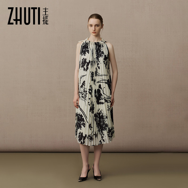 主提夏季女装2024新款专柜轻奢款同款高级设计洋气舒适气质连衣裙