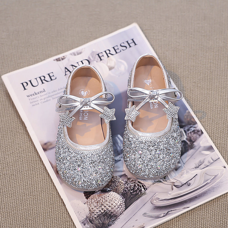 女童公主鞋春季新款儿童鞋水晶鞋