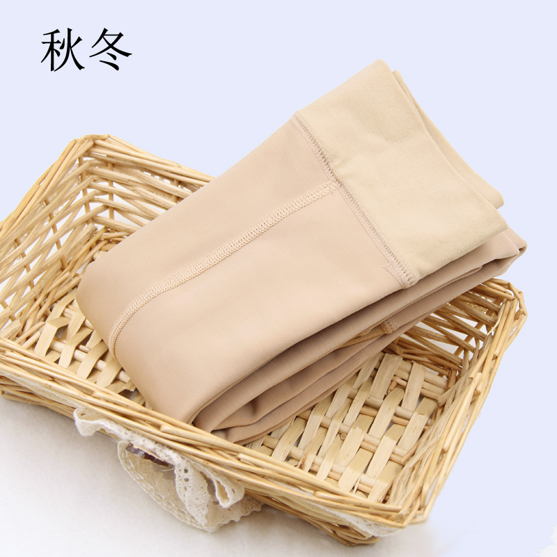 浅肉色打底裤春秋季肤色显瘦加薄绒中厚款踩脚光腿神器一体连裤袜