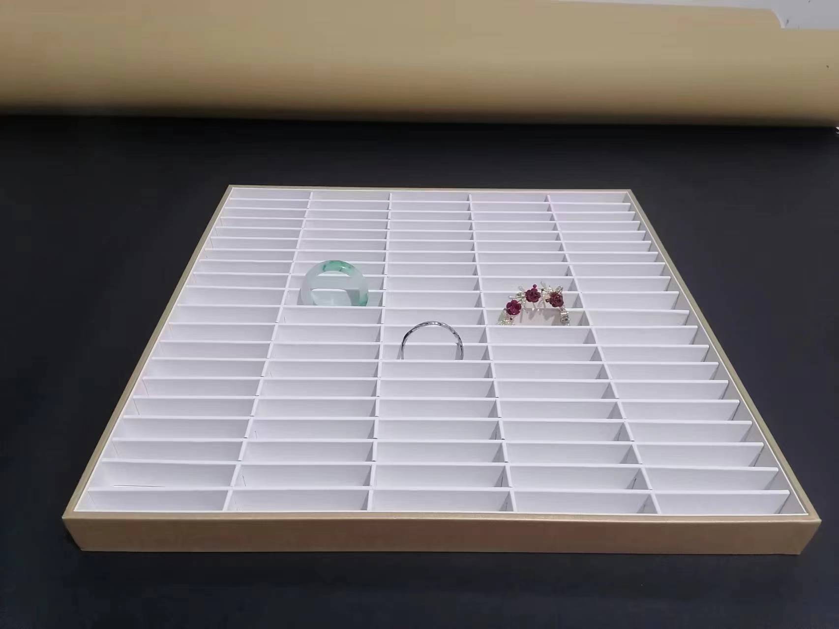 珠宝展示盘戒指耳钉项链手镯饰品收纳盒看货托盘高档首饰陈列道具