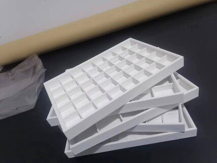 首饰品展示拉丝白皮托盘盒珠宝高档项链耳环戒指手镯玉器收纳架