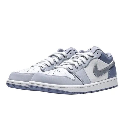Nike Air Jordan1舒适柔软透气白银色低帮男款 篮球鞋 IX5003-101