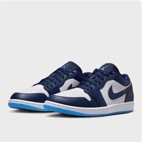 正品耐克Nike AirJordan1夏季蓝白aj1板鞋运动休闲鞋男553558-404