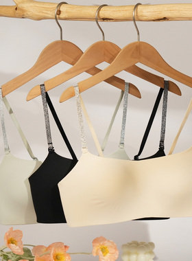 梧桐本色文胸粉底液抹胸透气洞洞杯露肩光面无痕无钢圈WN65246