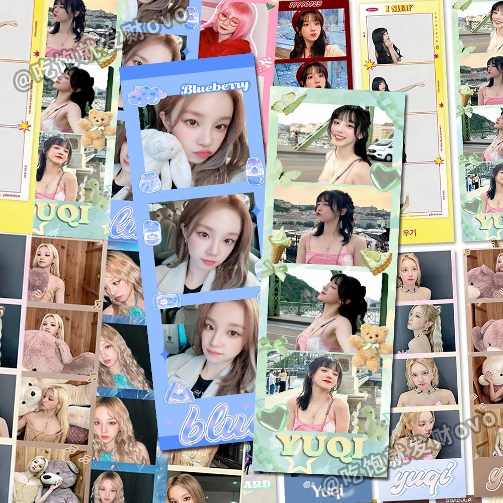 idle宋雨琦人生四格书签周边高颜值美女明星自制小卡打包礼物送人