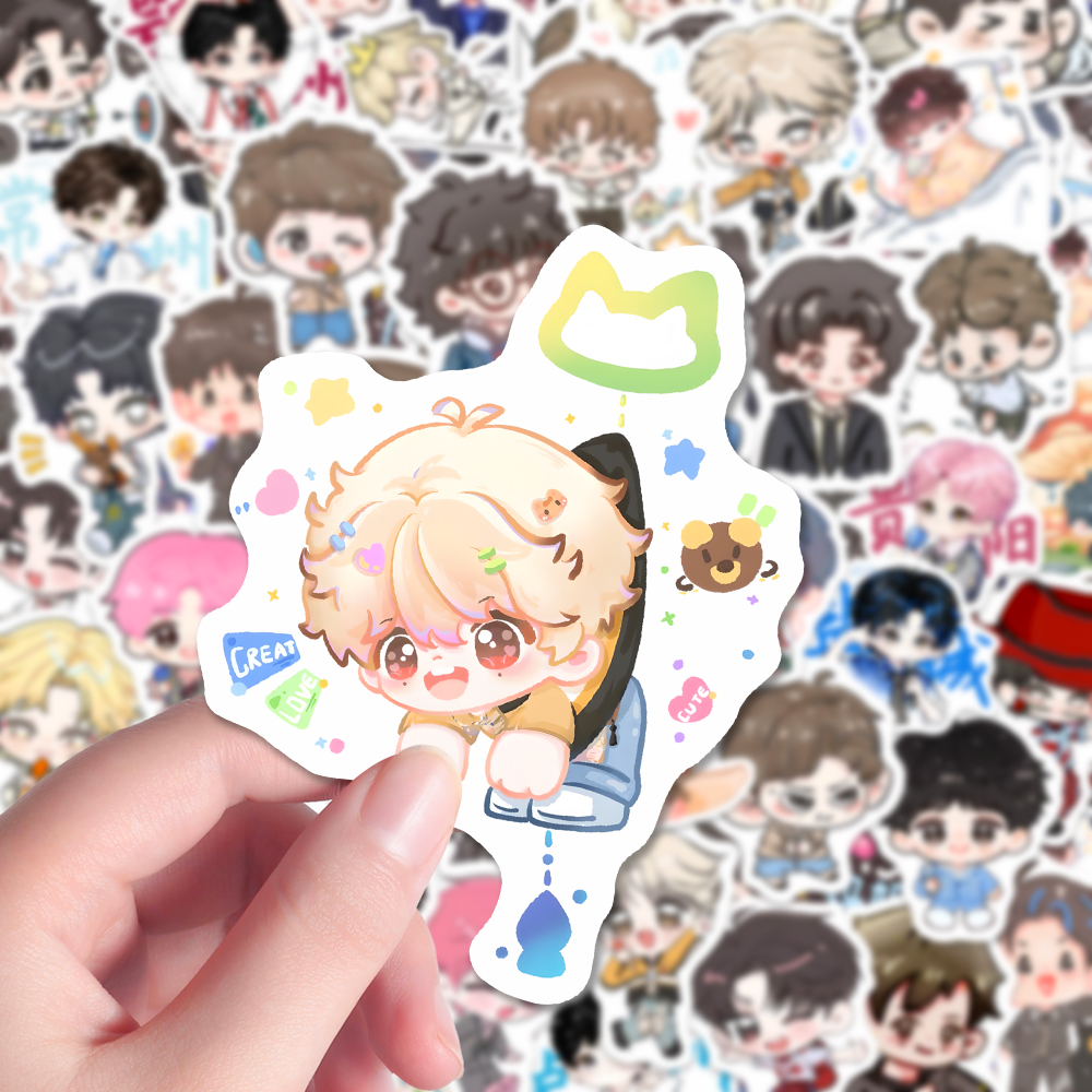 160张梓渝可爱Q版极速小鱼同人周边创意卡通渝你物料贴纸素材装饰