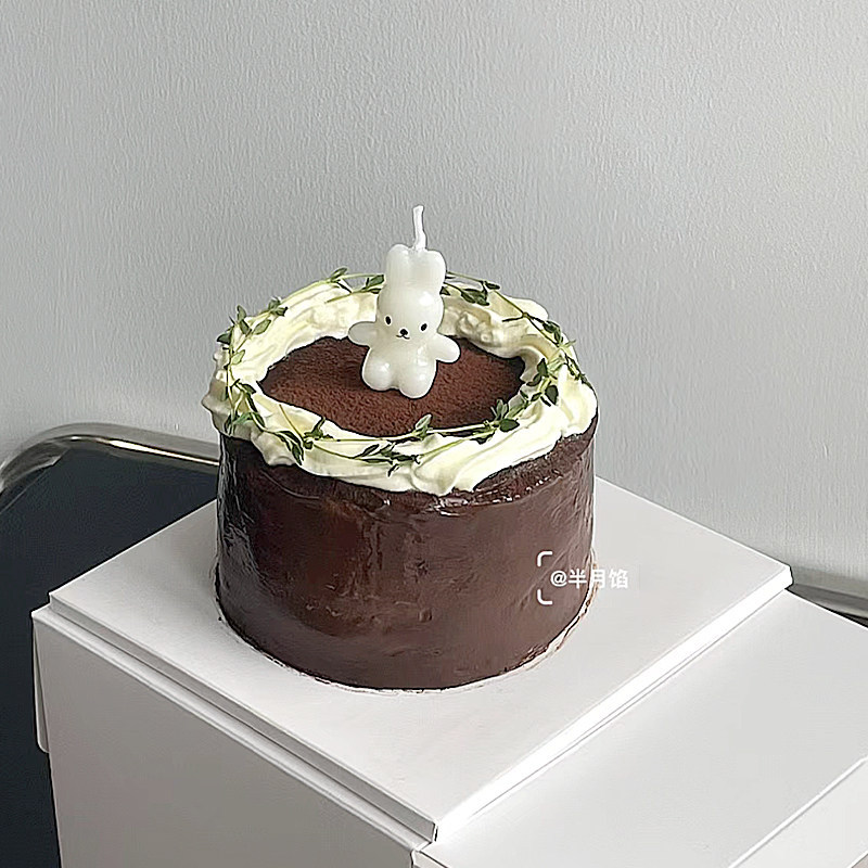 网红ins风生日蛋糕装饰蜡烛小白兔子宝宝蜡烛小红书同款烘焙插件