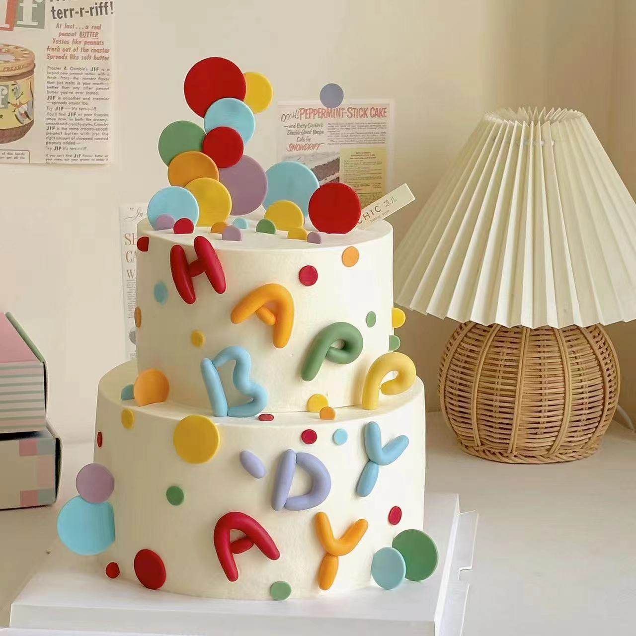 网红彩色生日快乐英文字母蛋糕装饰摆件儿童男孩女孩生日装扮插件,节庆用品/礼品,节日装扮用品,淘宝优惠券,粉丝福利购,淘宝优惠卷