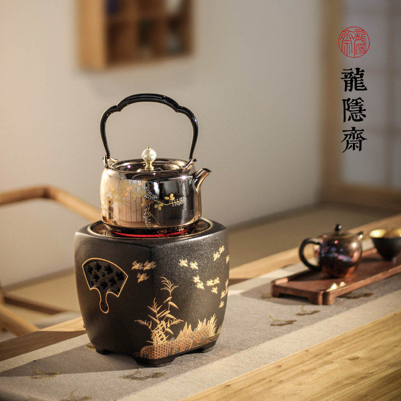 静音龙隐斋银壶电陶炉