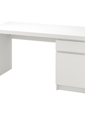 宜家国内代购马尔姆书桌白色140x65厘米书桌和办公桌带储物书桌