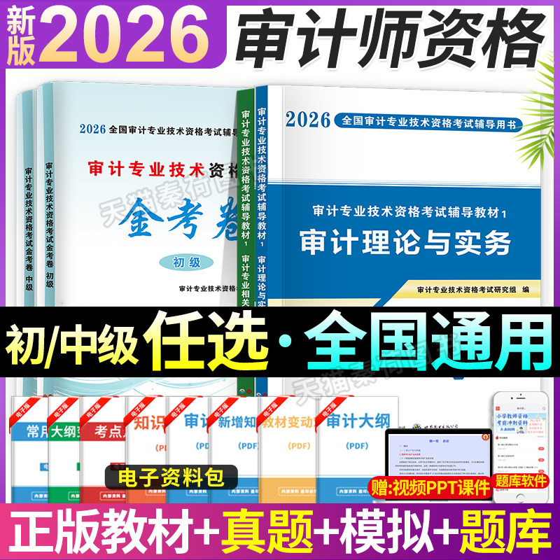 中级审计师2026年初/中/高级审计师一本通教材历年真题及模拟试卷审计师证考试复习指南网课题库电子版资料cia教材审计理论与实务