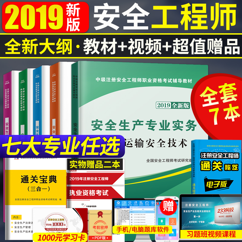 新大纲】2019年全国注册安全工程师考试教材用书历年真题库试卷押题模拟注安师2018版教材管理法律法规技术案例分析中级安全工程师