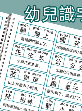 繁体港版幼儿识字1300字卡片幼小衔接启蒙学汉字配套练习认字卡